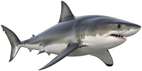 Great White Shark with Sharp Teeth Displayed