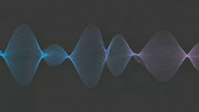 Visual representation of sound waves and audio spectrum analysis for music and technology