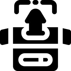 installer glyph icon. Strong and solid vector icon for websites, mobile interfaces, presentations, and visual branding. High quality and easy to edit.