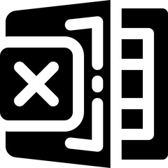 Fototapeta premium excel glyph icon. Strong and solid vector icon for websites, mobile interfaces, presentations, and visual branding. High quality and easy to edit.