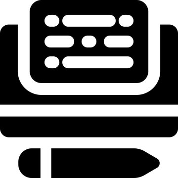 program glyph icon. Strong and solid vector icon for websites, mobile interfaces, presentations, and visual branding. High quality and easy to edit.