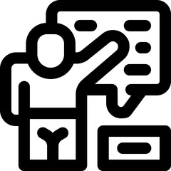 Obraz premium mentor line icon. Clean and minimalist vector icon for websites, mobile apps, presentations, and logos. Fully scalable and customizable for any project.