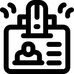 Fototapeta premium office card line icon. Clean and minimalist vector icon for websites, mobile apps, presentations, and logos. Fully scalable and customizable for any project.