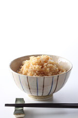 発芽玄米ご飯　白バック