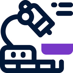 Obraz premium microscope duotone icon. Sleek and modern vector icon for websites, mobile apps, marketing materials, and corporate design. Fully scalable and ready to use.