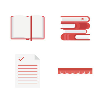 Literacy concept with open book stack of books and document for research and library study.