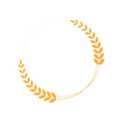 Elegant Gold Floral Circle Frame