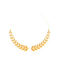 Elegant Gold Floral Circle Frame