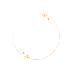 Elegant Gold Floral Circle Frame