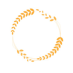 Elegant Gold Floral Circle Frame