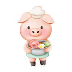 The little piglet is hungry and very cute.