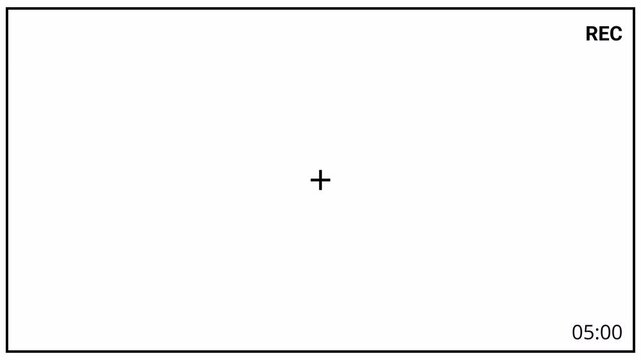 video camera recorder screen overlay preview with timer on a transparent background, Video recording template with REC icon for video cameras, 4k camcorder interface,recording camera screen interface 