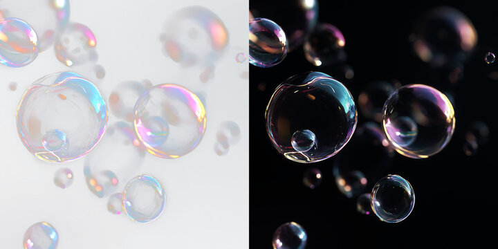 bubble transparent, soap bubbles,PNG.	