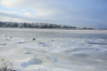 winter landscape with snow covered trees