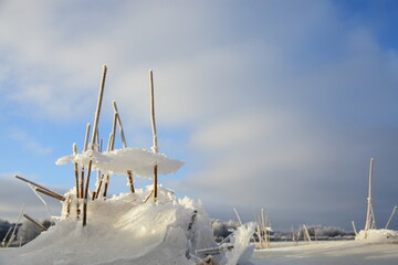 windmill in winter