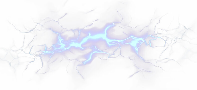  electric lightning arc image in PNG format designed for overlays,	