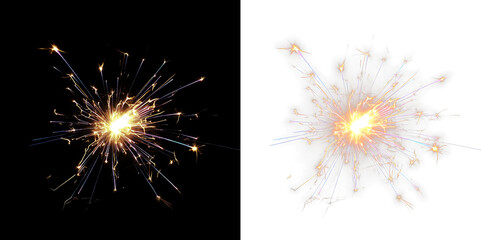 PNG Overlay fireworks.Glowing fireworks and sparkling light burst  © TOMA