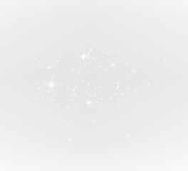 Fototapeta premium Abstract festive background with white glitter, Christmas particles, glowing light bursts, confetti, sparkling stars, fairy dust.