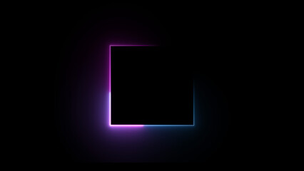 Abstract background glowing neon frame rectangle illustration 4k illustration. and creating a stunning 4k illustration.
