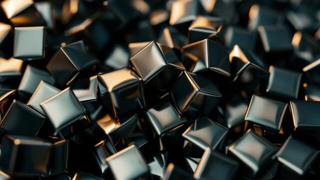 A collection of cubes with different orientations and colors