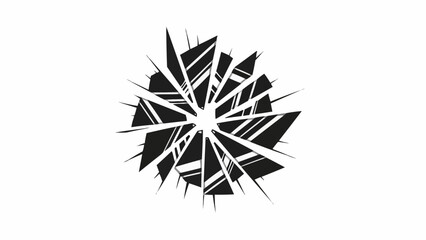 Obraz premium Black and White Abstract Geometric Shape.