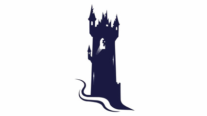 Silhouette of a Towering Castle Illustration. © Rehan Dwi Yoga