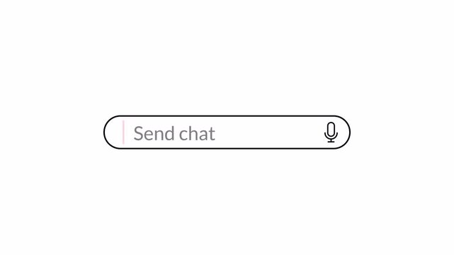 search bar Animation with alpha channel, browsing search bar button animation on transparent background, Search bar animated with magnify glass icon,Web search bar icon animation.
