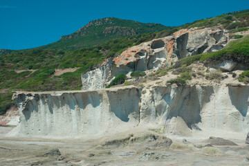 Geological formation at Sa Rocca Lada, Sardinia, Italy