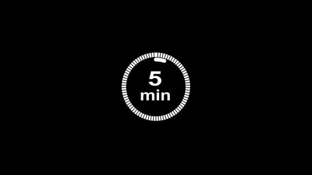 29 minute circle clock icon animation, circular arrow with 29 minute text animation. Digital and analog clock 48 minutes reminder 4k video motion graphic.