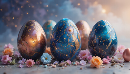 colorful easter eggs