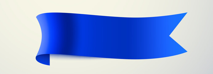 Fototapeta premium Elegant blue blank ribbon banner with a modern design. Ideal for a title, promotion, or decorative element. Vector illustration