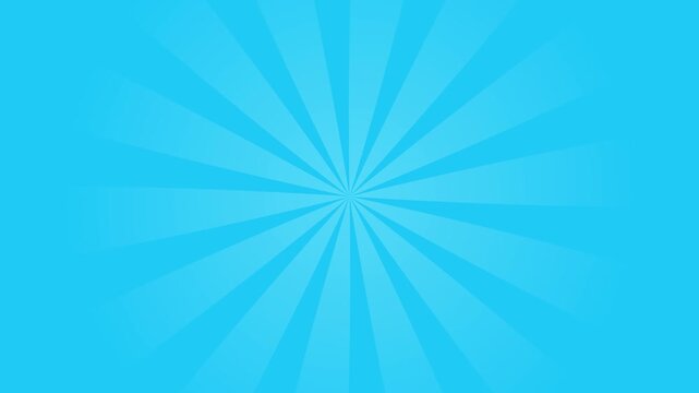 Dynamic abstract blue sunburst background with radial light beams for graphic design elements