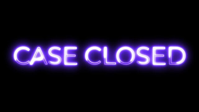 Case Closed Animation Neon Text