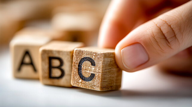Building Blocks of Education: Hand Place the Letter C for Early Learning