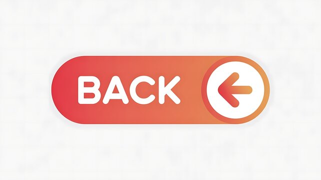 Orange button with white text and arrow pointing left indicating a back function
