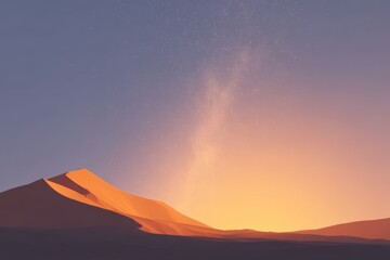 A mountain in the distance