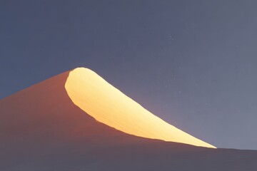 A mountain with a cloud in the sky