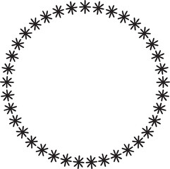 Obraz premium Celestial round border composed of small stars vector illustration for magical and award designs