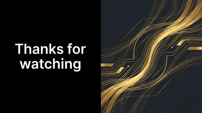 Thanks for Watching Modern Presentation Closing Slide.