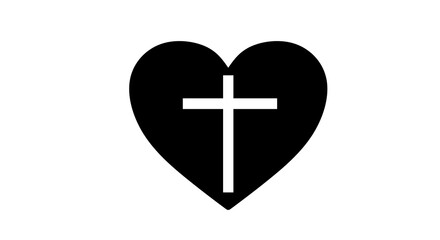 Obraz premium Heart with cross