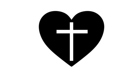 Obraz premium Heart with cross
