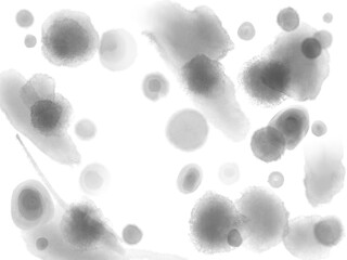 墨や黒の水彩滲むしぶき背景素材セット