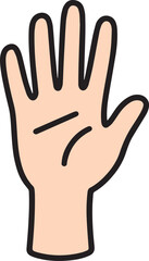 Obraz premium human hand vector illustration