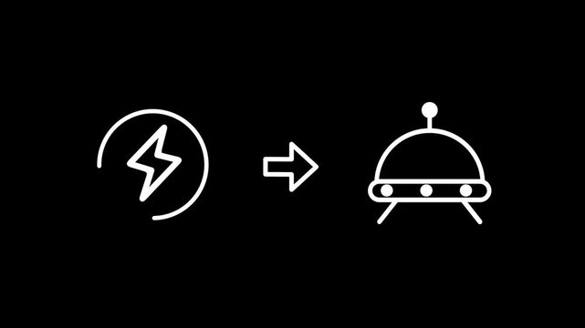 the concept of energy powering futuristic transportation or unidentified flying objects representing the ongoing human quest for advanced propulsion and space travel