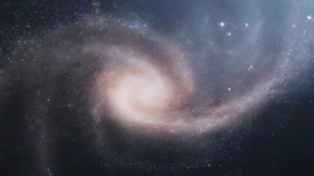 Soft storm micro particles rotating gently digital galaxy bright core fading futuristic cinematic surreal ethereal ambience cascading softly glowing abstract unique style variation four