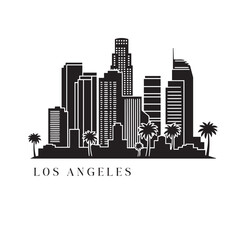 Los Angeles Skyline Silhouette Vector