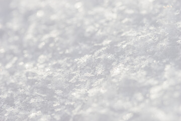 Beautiful close-up of snow texture