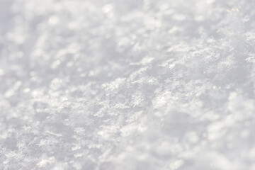 Beautiful close-up of snow texture