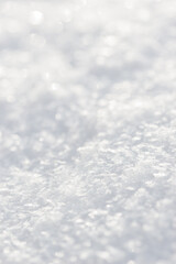 Beautiful close-up of snow texture