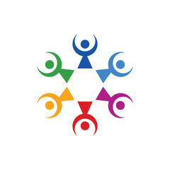 global community logo icon symbol of community , teamwork , family , and business group . Vector illustration